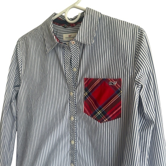 Vineyard Vines Mixed Patterns Stripes & Plaid Button Down, Size 4 - Picture 3 of 7